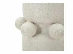 New Jarrón bola de cerámica blanca 15,5x41 cm Jarrón