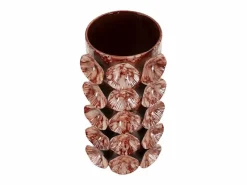 Online Jarrón con forma de concha de metal marrón, 12,5 x 12,5 x 24 cm Marru00f3n