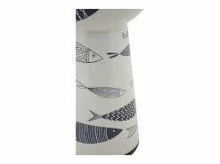 Jarrón de cerámica con forma de pez 14x38,5 cm