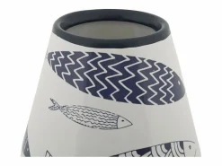 Sale Jarrón de cerámica con forma de pez 14x34 cm Blanco