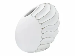 Sale Jarrón de resina blanca 34x11,5x24,5 cm Jarrón