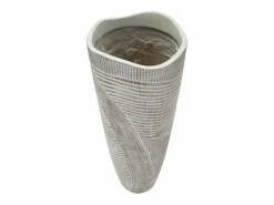 Hot Jarrón de resina 19x55 cm Blanco