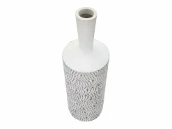 Online Jarrón de resina 15x49,5 cm Blanco