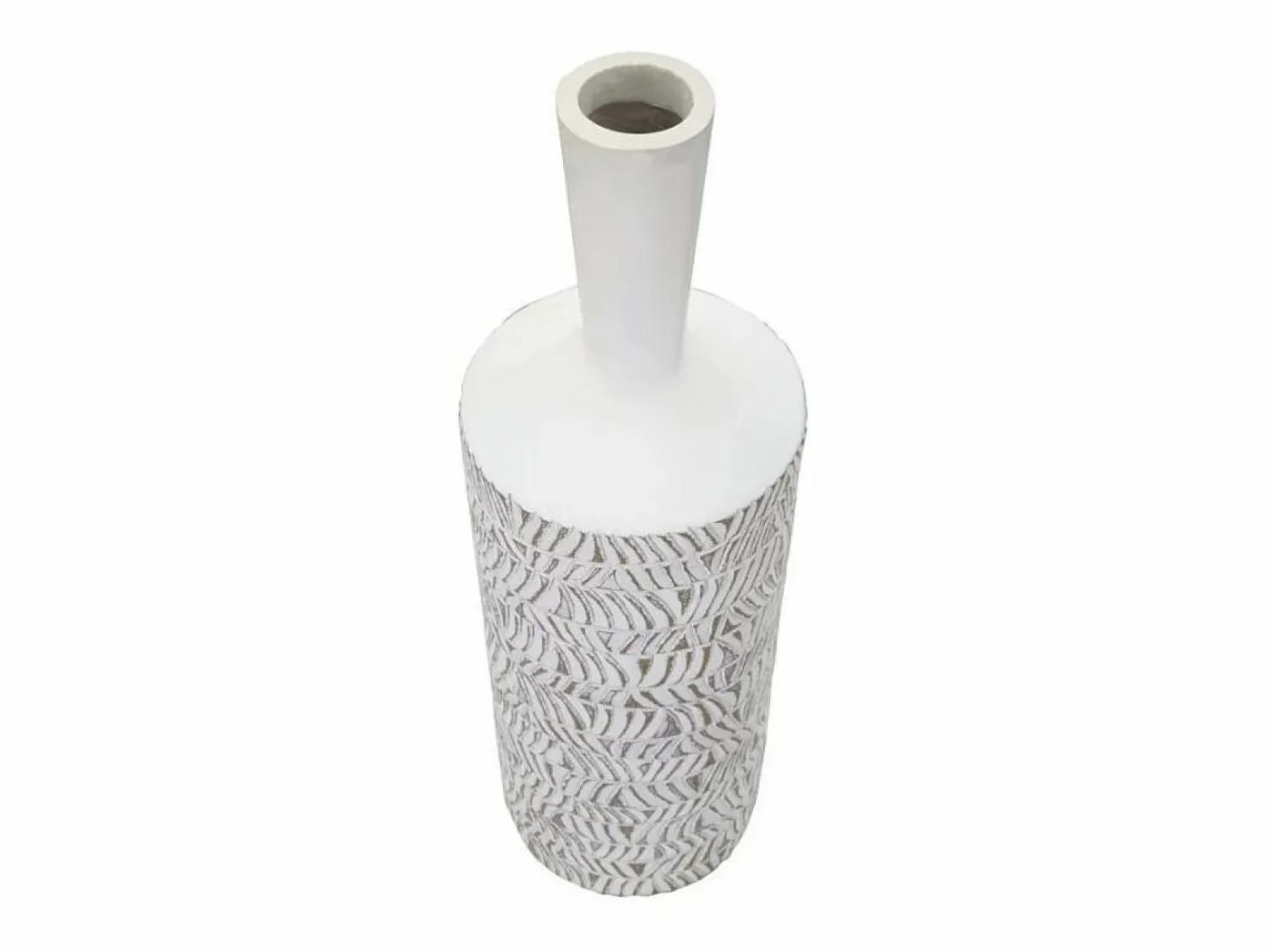 Online Jarrón de resina 15x49,5 cm Blanco