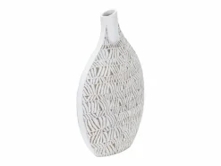 Sale Jarrón de resina 30,5x11,5x46,5 cm Blanco