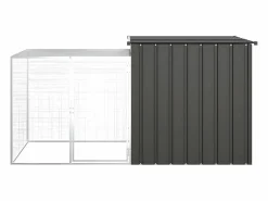 Jaula de gallinas acero galvanizado antracita 200x91x100 cm ES757479