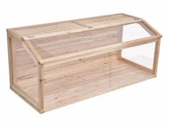 Jaula de Madera para Hámster, SucceBuy, 122 cm, Hábitat para Ratones, Roedores y Pequeños Animales Color natural claro