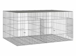 Jaula para conejos 2 paneles hierro galvanizado 110x79x54 cm ES879101