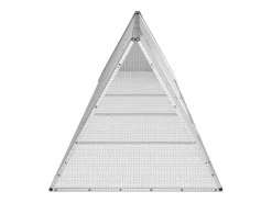 Outlet Jaula para conejos acero galvanizado 504,5x80,5x71 cm ES756742 Gris