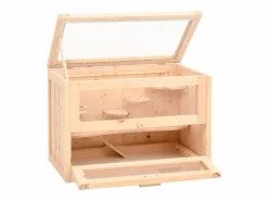 Jaula para hámster madera maciza abeto 60x35,5x42 cm ES878249