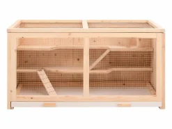 Sale Jaula para hámster madera maciza abeto 104x52x54 cm ES109601 Transportín De Paseo Para Animales