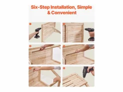 Outlet Jaula para Hámster y Roedores, SucceBuy Jaula de Madera para Hámster, 81 cm, Hábitat para Ratones, Roedores y Pequeños Animales Transportín De Paseo Para Animales