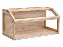 Outlet Jaula para Hámster y Roedores, SucceBuy Jaula de Madera para Hámster, 81 cm, Hábitat para Ratones, Roedores y Pequeños Animales Transportín De Paseo Para Animales