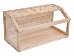 Outlet Jaula para Hámster y Roedores, SucceBuy Jaula de Madera para Hámster, 81 cm, Hábitat para Ratones, Roedores y Pequeños Animales Transportín De Paseo Para Animales