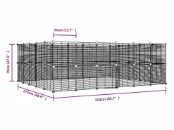 Discount Jaula para mascotas de 44 paneles puerta acero 35x35 cm ES786815 Transportín De Paseo Para Animales