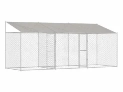 Hot Jaula para perro 600 x 200 x 256 cm Acero Galvanizado Seguridad Para Mascotas