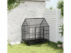 Sale Jaula para perros con ruedas acero galvanizado ES595096 Transportín De Paseo Para Animales