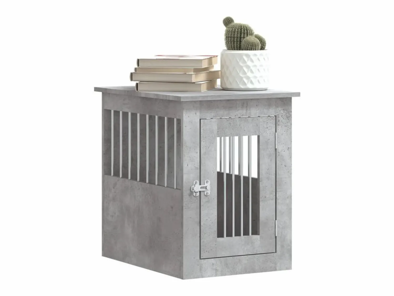 Discount Jaula para perros madera ingeniería hormigón 45x62x59 cm ES458084 Gris