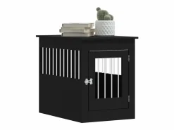 Jaula para perros madera de ingeniería 55x80x68 cm ES219963 Negro