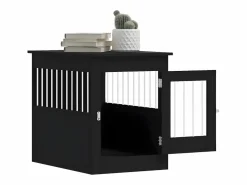 Jaula para perros madera de ingeniería 55x80x68 cm ES219963 Negro