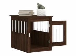 Jaula para perros madera de ingeniería roble marrón 55x75x65 cm ES662033