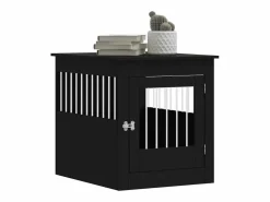 Clearance Jaula para perros madera de ingeniería 64,5x80x71 cm ES516242 Negro