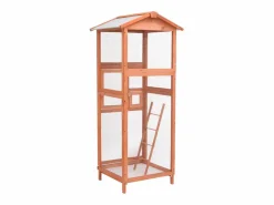 Discount Jaula para pájaros madera maciza de abeto 68x62x166 cm ES108238 Transportín De Paseo Para Animales
