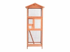 Discount Jaula para pájaros madera maciza de abeto 68x62x166 cm ES108238 Transportín De Paseo Para Animales