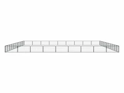 Clicnbuy Jaula perros 40 paneles acero recubierto polvo 100x50 cm