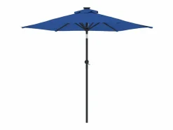 Best Garden Furniture Jeanerette Sombrilla de jardín con poste de acero azul 225x225x212 cm