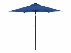 Best Garden Furniture Jeanerette Sombrilla de jardín con poste de acero azul 225x225x212 cm