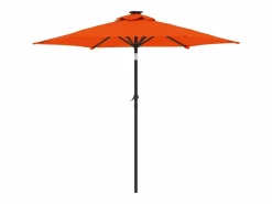 Garden Furniture Jeanerette Sombrilla de jardín con poste de acero terracota 225x225x212 cm