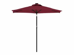 Garden Furniture Jeanerette Sombrilla de jardín con poste de acero burdeos 225x225x212 cm