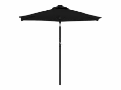Outlet Jeanerette Sombrilla de jardín con poste de acero negro 225x225x212 cm Sombrilla