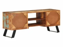 Sale Garden Furniture Jean-Paul-Alexis Mueble de TV madera maciza reciclada 112x30x45 cm Marru00f3n