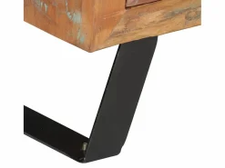 Sale Garden Furniture Jean-Paul-Alexis Mueble de TV madera maciza reciclada 112x30x45 cm Marru00f3n