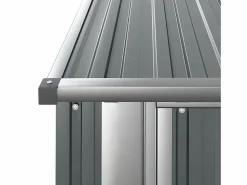 Online Garden Furniture Jendaris Cobertizo de jardín acero galvanizado 180,5x97x209,5 cm Gris