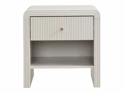 Outlet Juego 2 mesitas de noche con 1 cajón y 1 hueco MDF y dorado - MIRENALO Mesita De Noche