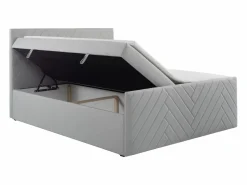 Clearance Juego Cama con canapés abatibles - 160 x 200 - Terciopelo - - MAKANA Cama Terciopelo|Cama Continental Boxspring