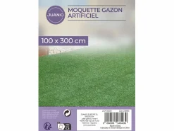 Juego de 2 Alfombras de Césped Artificial para Exteriores 100% Sintético para Jardín, Terraza, Balcón - Longitud 300 x Ancho 100 cm