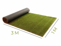 Hot Juego de 4 Alfombras de Césped Artificial para Exteriores 100% Sintético para Jardín, Terraza, Balcón - Longitud 300 x Ancho 100 cm Césped Artificial