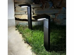 Lumisky Juego de 2 bolardos solares H41CM OSTRY Negro