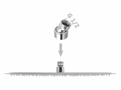 Clearance Helloshop26 Juego de 2 cabezales de ducha de inmersión 40 cm de diámetro acero inoxidable 02_0002102 Gris