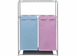 Juego de 2 cestas para la ropa con tendedero