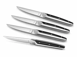 Clearance Juego de 4 cuchillos de carne Emperor - Estilo de alta gama, hoja dentada, mango bimaterial ABS y acero inoxidable Cubierto