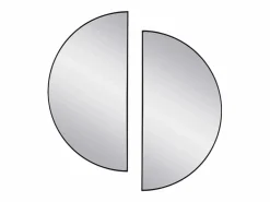 OZAIA Juego de 2 espejos semicirculares design de metal - Ancho 50 x Alt. 100 cm - - GAVRA