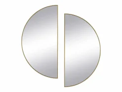 Sale Juego de 2 espejos semicirculares design de metal - Ancho 50 x Alt. 100 cm - - GAVRA Espejo De Pared|Espejo