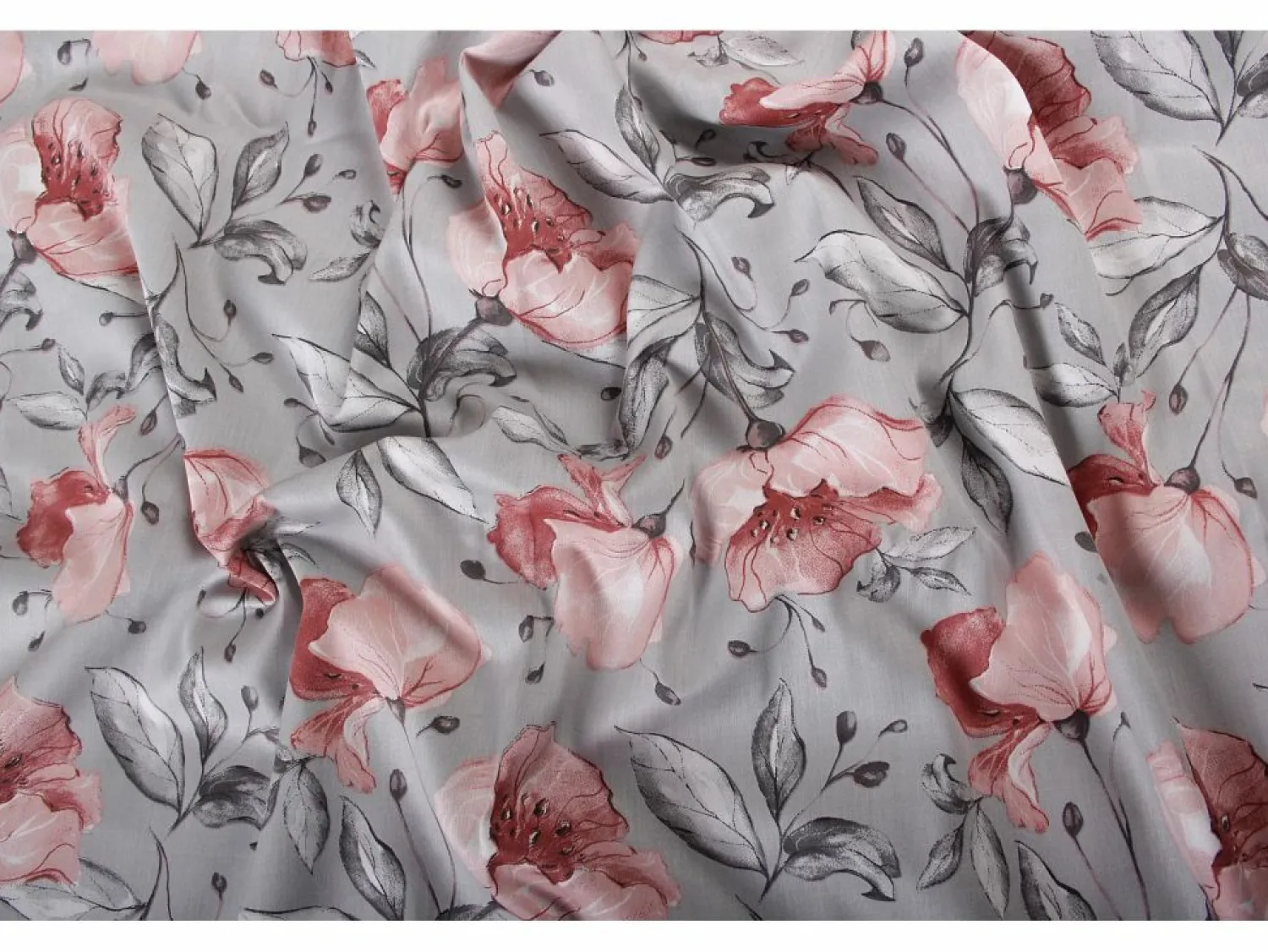 Hot Juego de 2 fundas de almohada satén de algodón "Floral" Funda De Almohada