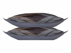 Blanc avenue Juego de 2 fundas de almohada satén de algodón "La mer"