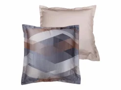 Clearance Blanc avenue Juego de 2 fundas de almohada satén de algodón "Helix Brown" Multicolor